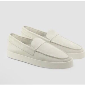 Saint Morta Hemisphere Suede SO Loafer Mens 12 White White Slip On NEW